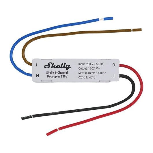Relais Wi-Fi Shelly Channel Decoupler 230V Bluetooth et WLAN Contrôle éclairage