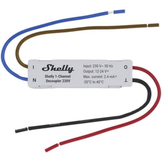 Relais Wi-Fi Shelly Channel Decoupler 230V Bluetooth et WLAN Contrôle éclairage
