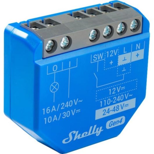 WLAN-Relais Shelly 1 Gen4 Zigbee Bluetooth Lichtsteuerung Einbau