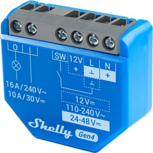 WLAN-Relais Shelly 1 Gen4 Zigbee Bluetooth Lichtsteuerung Einbau