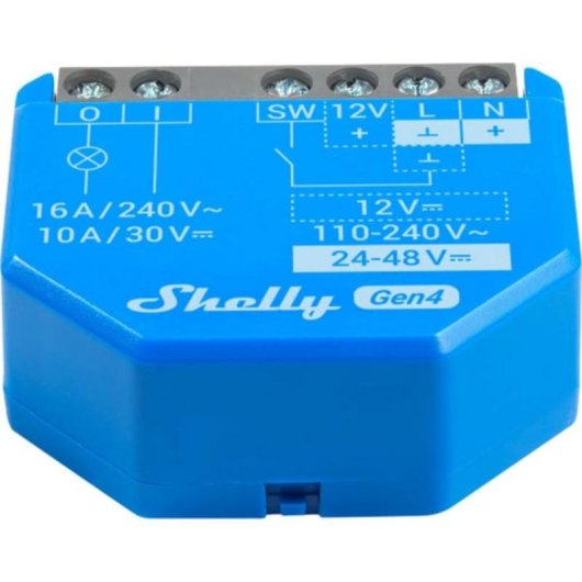 WLAN-Relais Shelly 1 Gen4 Zigbee Bluetooth Lichtsteuerung Einbau