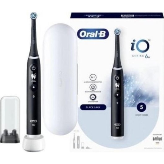 Oszillierende Zahnbürste Oral-B iO Series 6 5 Modi 2 Bürstenköpfe Drucksensor OLED KI