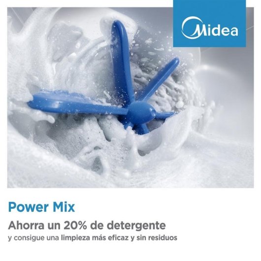 Máquina de Lavar Roupa Midea 9 Kg 15 Programas Classe A Branco Domótica Display