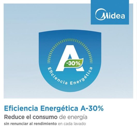 Máquina de Lavar Roupa Midea 9 Kg 15 Programas Classe A Branco Domótica Display