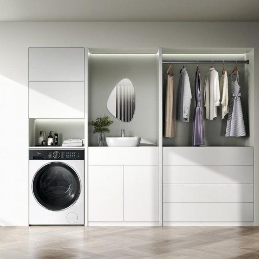Máquina de Lavar Roupa Midea 9 Kg 15 Programas Classe A Branco Domótica Display