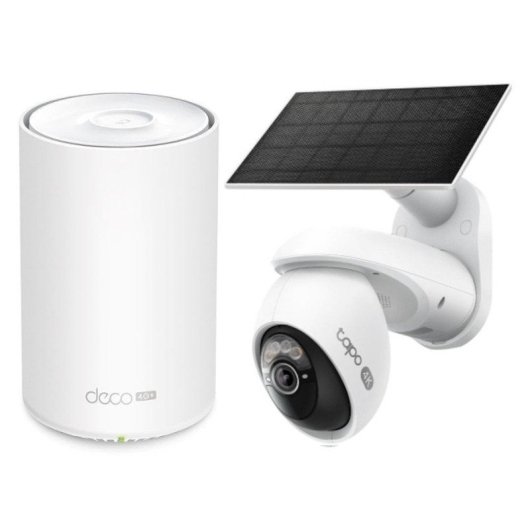 Pack TP-Link DECO X10-4G 1 Nodo 1500Mbps + Cámara IP TC92 Kit 4K Visión Nocturna Exterior