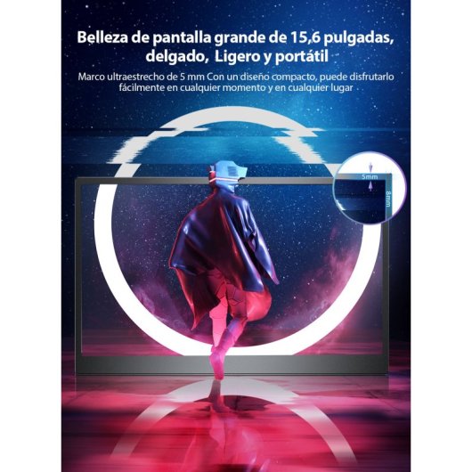 Monitor Uperfect 15,6" FullHD IPS Multitáctil USB-C Mini HDMI Portátil