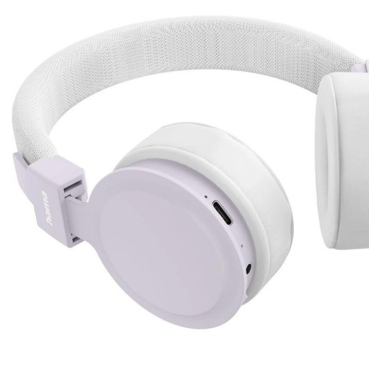 Auriculares Hama Freedom Lit III inalámbricos Bluetooth para llamadas y música lila y blanco