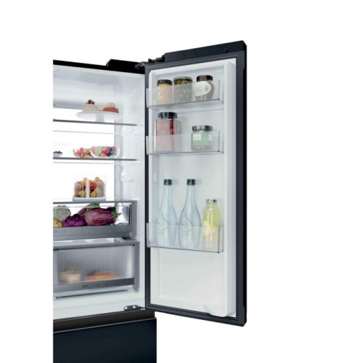 Frigorífico Cuatro Puertas Haier HFKR7819DNGB No Frost 190cm 468L D Negro