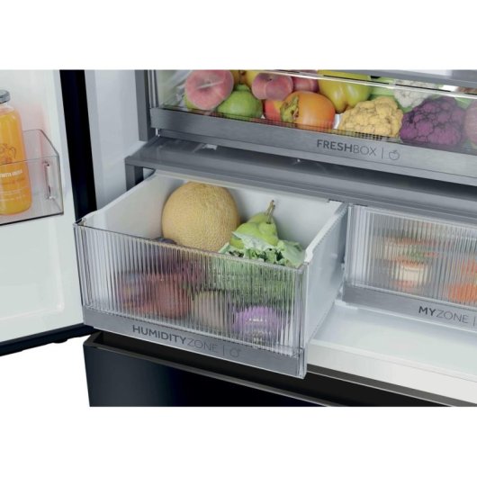 Frigorífico Cuatro Puertas Haier HFKR7819DNGB No Frost 190cm 468L D Negro
