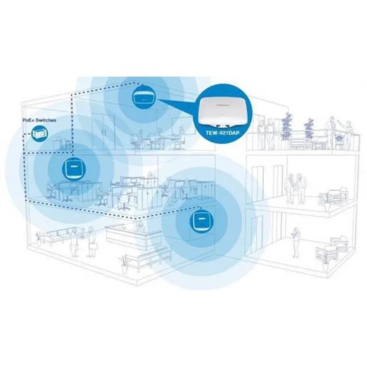 Point d'accès TRENDnet TEW-921DAP WiFi 6 AX1800 Dual Band PoE+