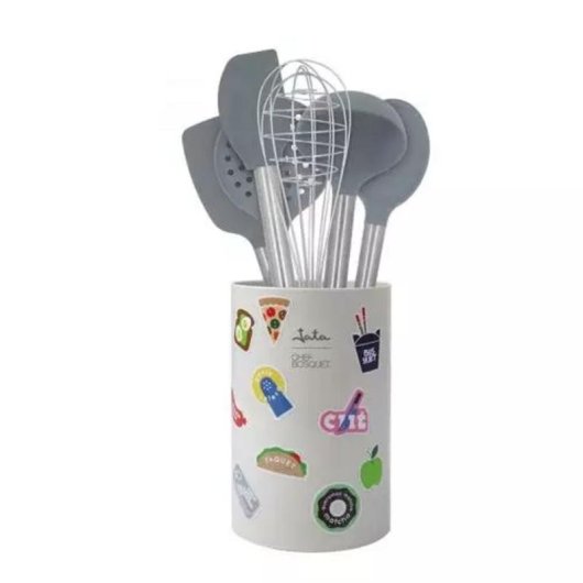 Set Ustensiles Cuisine Jata HACC5460 6 Pièces Acier Inoxydable Silicone