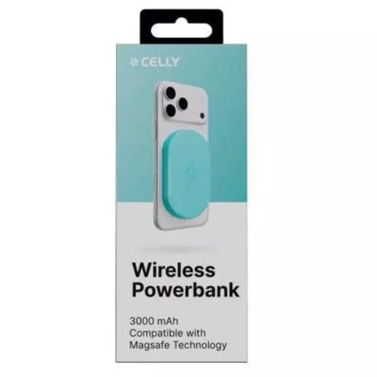 Powerbank Celly 3000 mAh USB-C Türkis