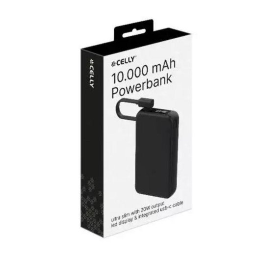 Powerbank Celly 10000 mAh 20W USB-C 2 Anschlüsse