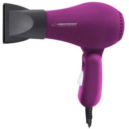 Secador de Pelo de Viaje Plegable Esperanza Aurora EBH003R 750W 2 Temperaturas 2 Velocidades Rojo