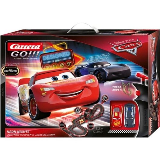 Set de pistas y vehículo Carrera Neon Nights Cars 1:43