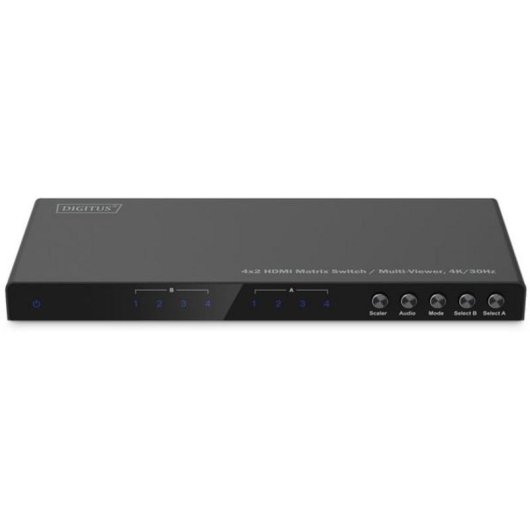 HDMI-Matrix-Switch 4x2 Digitus mit Multi-Viewer 4K/30Hz