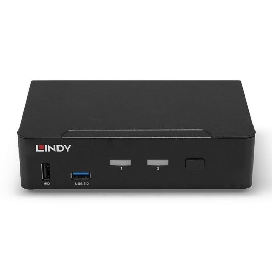 Conmutador KVM Lindy 2 Puertos DisplayPort 1.4 USB 3.0 4K 60Hz