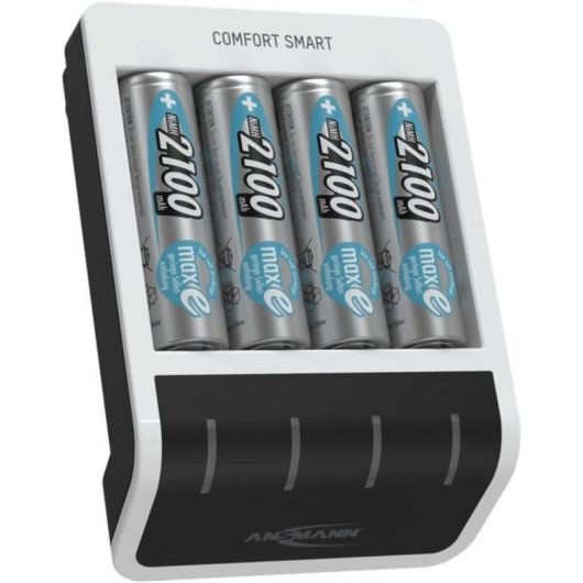 Ansmann Akku-Ladegerät AA mit 4 NiMH-Akkus 2100 mAh