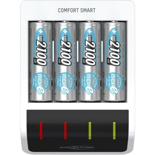 Ansmann Akku-Ladegerät AA mit 4 NiMH-Akkus 2100 mAh