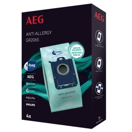 Bolsa pour poussière AEG GR206S universelle Bleue 4 unités
