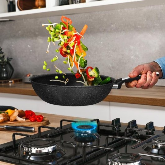 Poêle Wok Tefal Expertise+ 28 cm Alu Thermo-Spot Induction