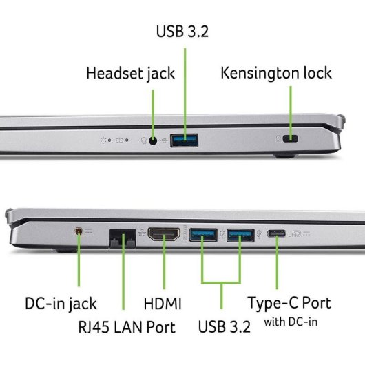 Portátil Acer Aspire Go 15 AG15-42P-R6LT 15,6" AMD Ryzen 5 7430U 16GB 512GB SSD Radeon Graphics Windows 11 Home