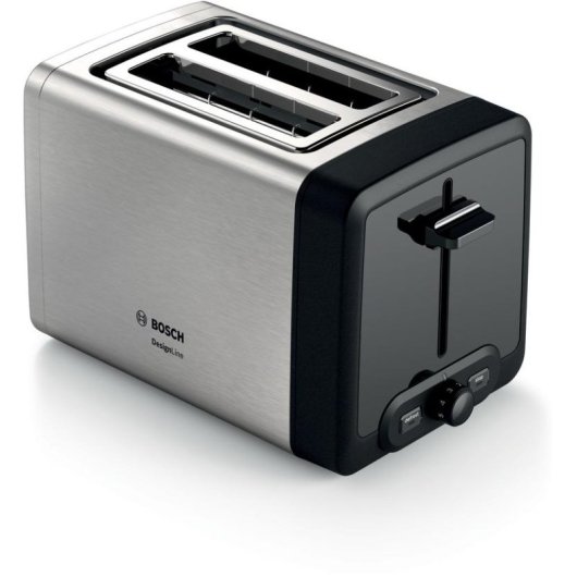 Tostapane Bosch TAT4P420DE 2 fette 970 W Nero/Argento