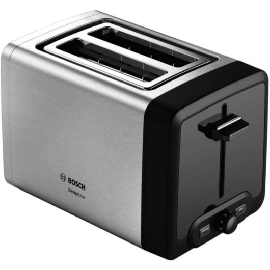 Tostapane Bosch TAT4P420DE 2 fette 970 W Nero/Argento