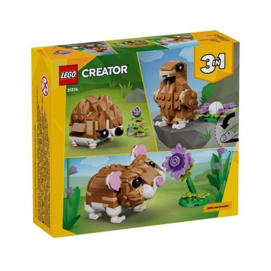 Set LEGO Creator 3 in 1 Hamster Adorabile con Fiore 31376