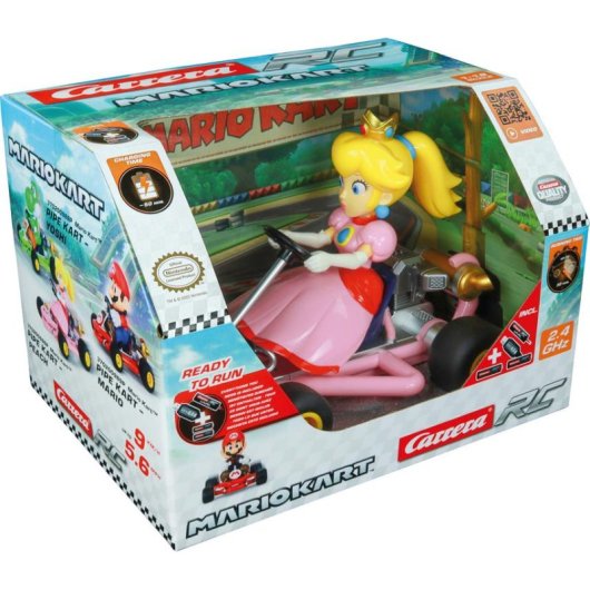 Auto RC Carrera Mario Kart Pipe Kart Princess Peach 1:18