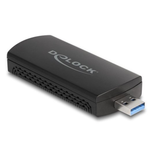 Adaptador DeLOCK USB WLAN Wi-Fi 6E AX5400 2402+574 Mbps