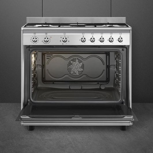 Cuisinière Smeg Concert CX90GM Acier Inoxidable 5 Zones Gaz