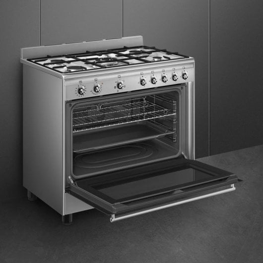 Cuisinière Smeg Concert CX90GM Acier Inoxidable 5 Zones Gaz