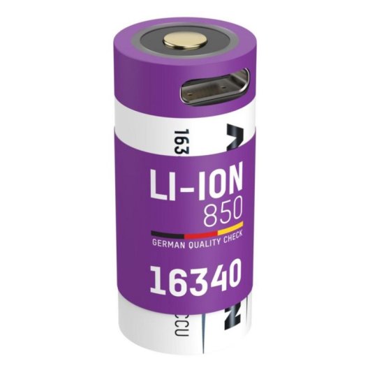 Batería recargable Ansmann 16340 Ion de litio 850 mAh con carga Micro-USB
