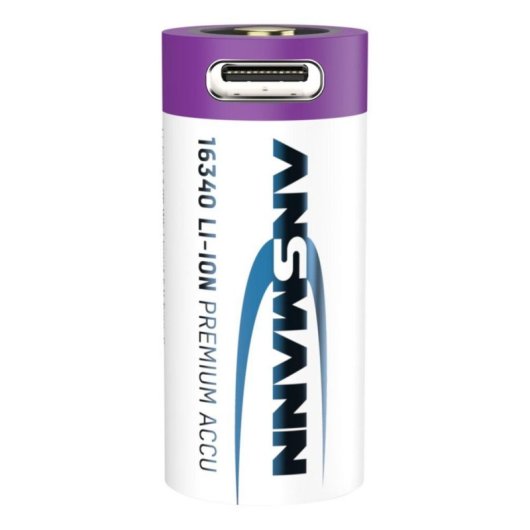 Batería recargable Ansmann 16340 Ion de litio 850 mAh con carga Micro-USB