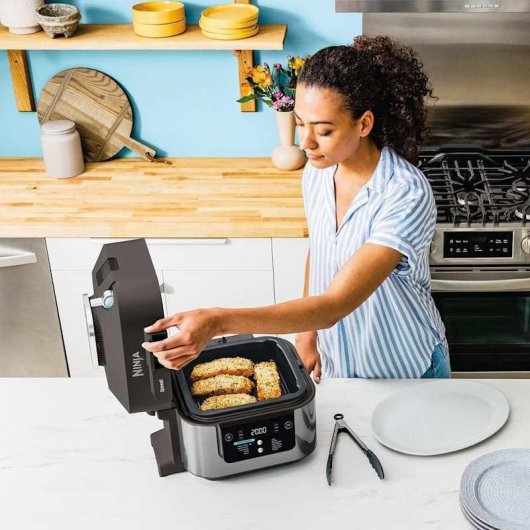 Friteuse sans Huile Ninja ON500EU 5,7L 1760W avec Technologie Rapid Cook et Minuterie