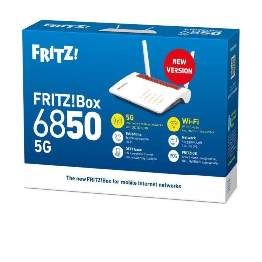 Router Fritz 6850 5G v2 Double Bande 1266 Mbps SIM Mini