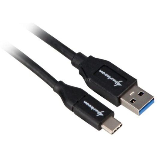 Sharkoon USB-A auf USB-C Kabel USB 3.1 Gen 2 50 cm Schwarz