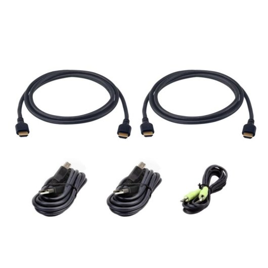 Kit de cables KVM seguro ATEN 1,8 m USB HDMI doble monitor