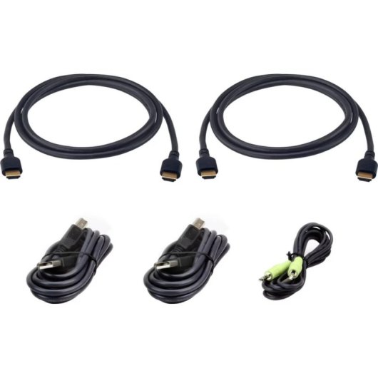 Kit de cables KVM seguro ATEN 1,8 m USB HDMI doble monitor