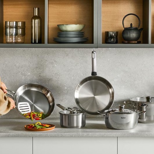 Casserole Tefal Emotion+ 22 cm Inoxidable avec Verre