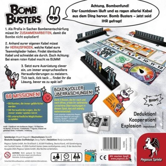 Juego de mesa Pegasus Desactivadores de Bombas cooperativo estrategia 2-5 jugadores