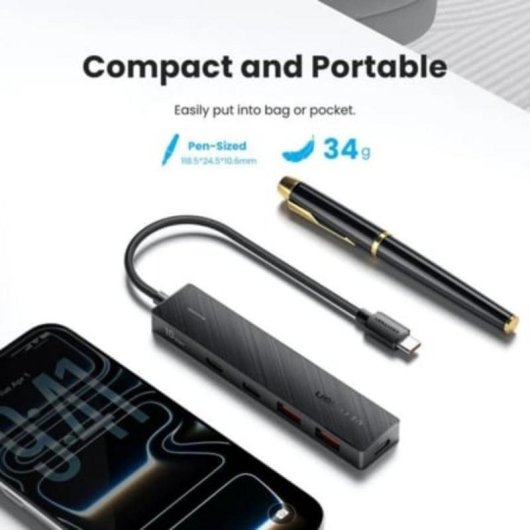 Hub Vention 5 ports USB 3.2 Gen 2 10 Gbps modèle CKD avec PD 100 W