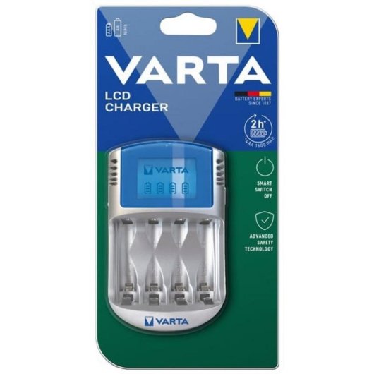Cargador baterías VARTA 4 unidades AA/AAA NiMH Plata