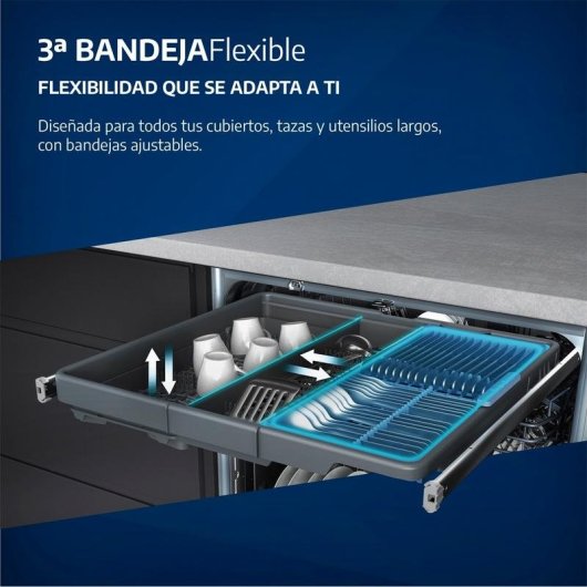 Lavavajillas Beko 3ª Bandeja cubiertos 15 Servicios C con función Quick & Shine