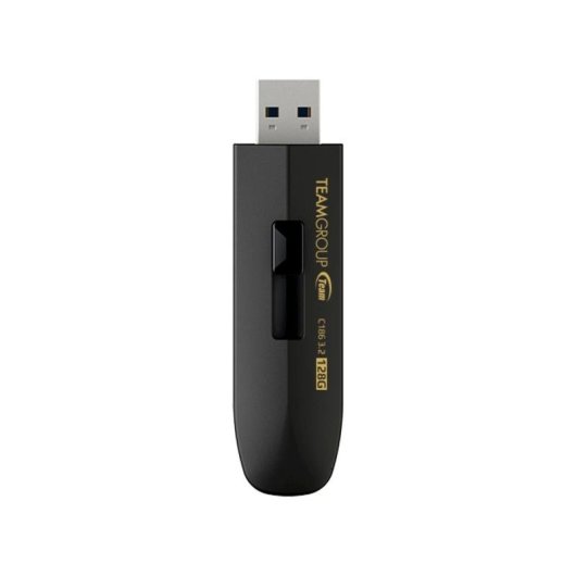 Pen USB Team Group C186 64GB USB 3.2 Gen 1 preta deslizante