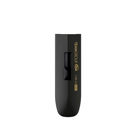 Pen USB Team Group C186 64GB USB 3.2 Gen 1 preta deslizante