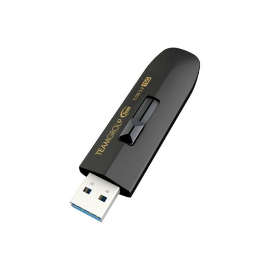 Pen USB Team Group C186 64GB USB 3.2 Gen 1 preta deslizante