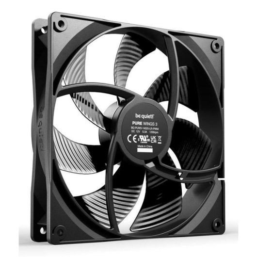 Refrigeração Ar Be quiet Pure Wings 3 140 mm PWM Triple Pack Preto